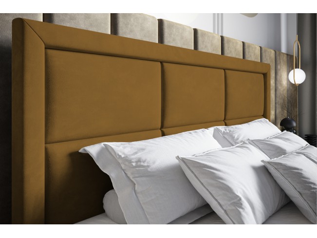 Łóżko kontynentalne Asti 160 Monolith 48 miodowy