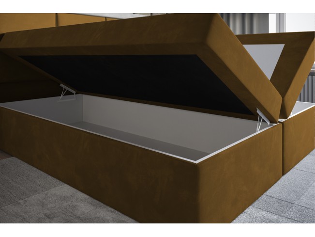 Łóżko kontynentalne Asti 180 Monolith 48 miodowy