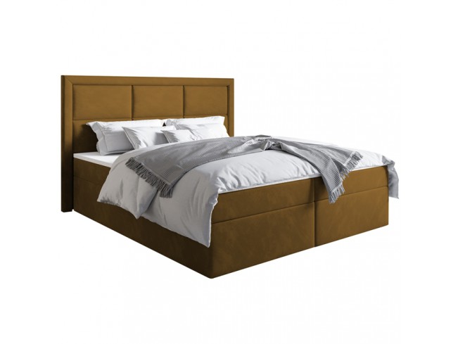 Łóżko kontynentalne Asti 180 Monolith 48 miodowy - widok z przodu