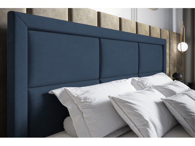 Łóżko kontynentalne Asti 140 Monolith 77 granatowy