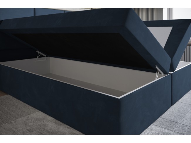 Łóżko kontynentalne Asti 180 Monolith 77 granatowy