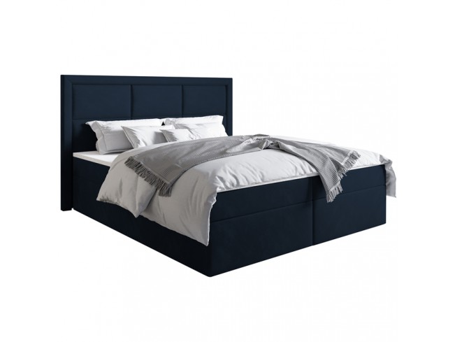 Łóżko kontynentalne Asti 140 Monolith 79 ciemny granat - widok z przodu