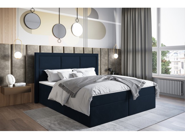 Łóżko kontynentalne Asti 180 Monolith 79 ciemny granat