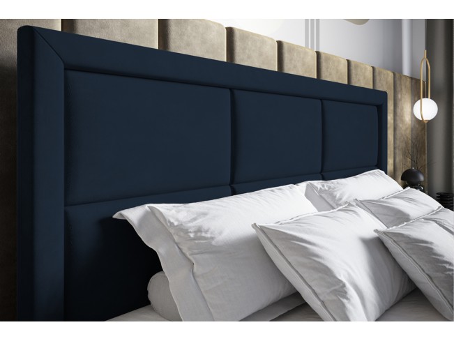 Łóżko kontynentalne Asti 180 Monolith 79 ciemny granat