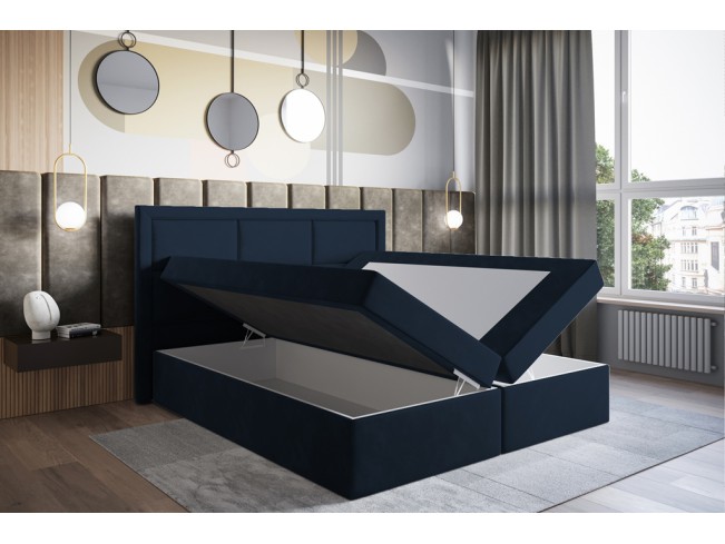 Łóżko kontynentalne Asti 180 Monolith 79 ciemny granat