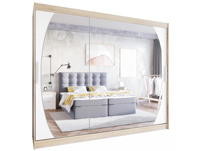 Szafa Lolo V 250 sonoma/biały mat - widok ogólny