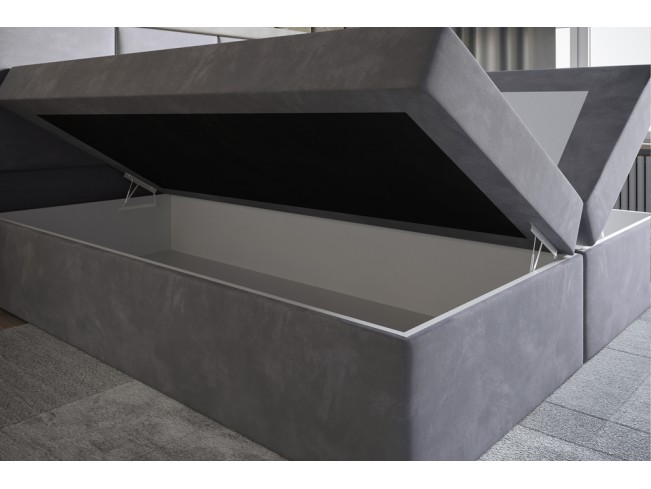 Łóżko kontynentalne Asti 160 Monolith 84 jasny szary