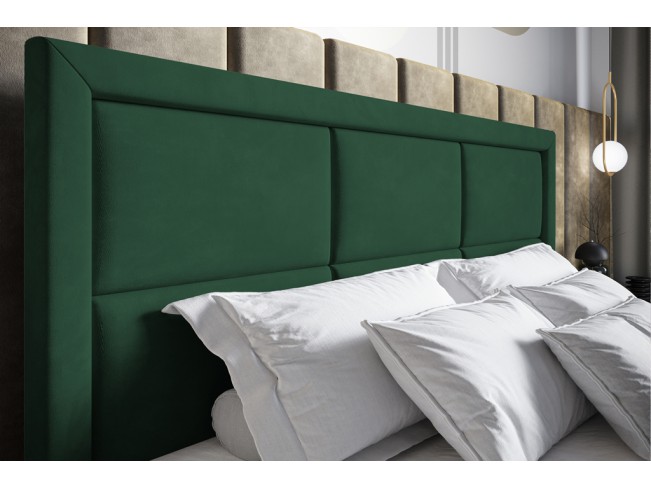 Łóżko kontynentalne Asti 180 Kronos 19 butelkowa zieleń
