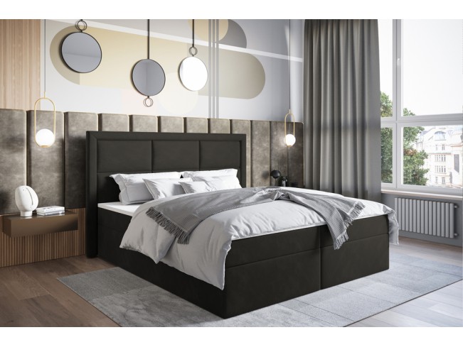 Łóżko kontynentalne Asti 140 Kronos 34 ciemny szary