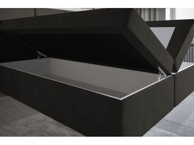 Łóżko kontynentalne Asti 140 Kronos 34 ciemny szary