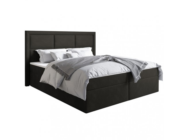 Łóżko kontynentalne Asti 140 Kronos 34 ciemny szary - widok z przodu