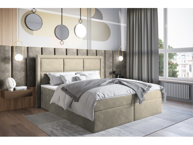 Łóżko kontynentalne Asti 160 Monolith 02 ecru