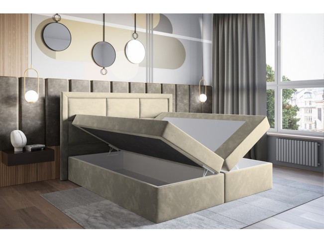 Łóżko kontynentalne Asti 160 Monolith 02 ecru