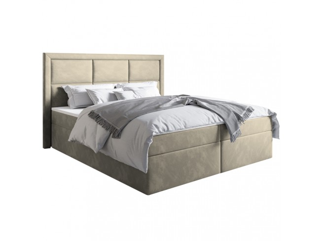 Łóżko kontynentalne Asti 160 Monolith 02 ecru - widok z przodu