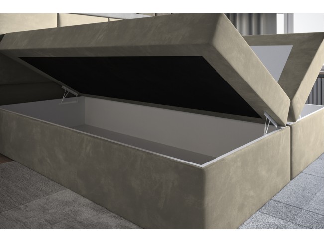 Łóżko kontynentalne Asti 180 Monolith 02 ecru