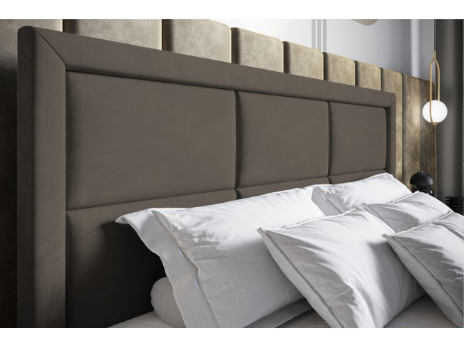 Łóżko kontynentalne Asti 140 Monolith 20 szary brąz