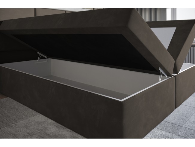 Łóżko kontynentalne Asti 180 Monolith 20 szary brąz