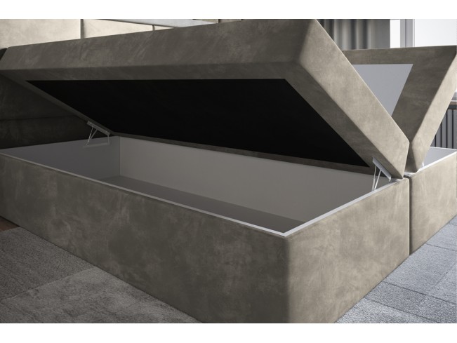 Łóżko kontynentalne Asti 160 Riviera 21 jasny beż