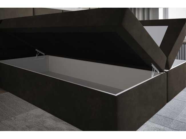 Łóżko kontynentalne Asti 160 Riviera 26 ciemny brąz