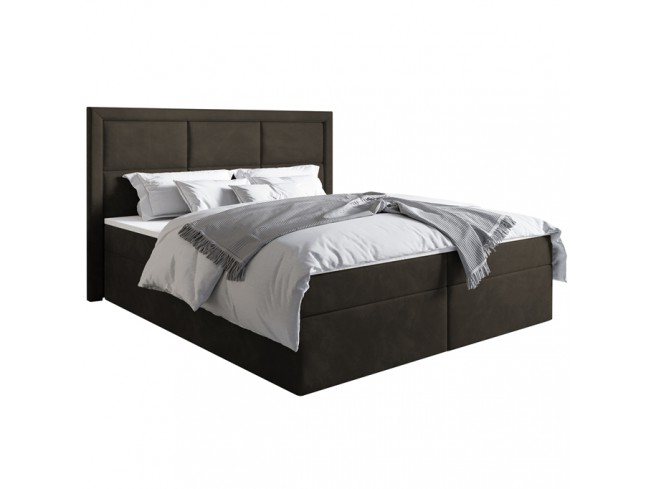 Łóżko kontynentalne Asti 180 Riviera 26 ciemny brąz - widok z przodu