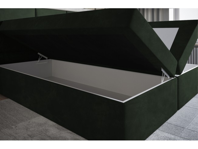 Łóżko kontynentalne Asti 140 Riviera 38 ciemny zielony