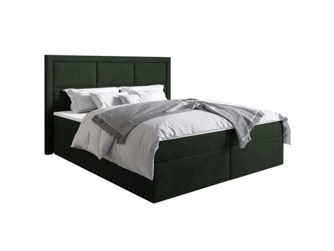 Łóżko kontynentalne Asti 140 Riviera 38 ciemny zielony - widok z przodu