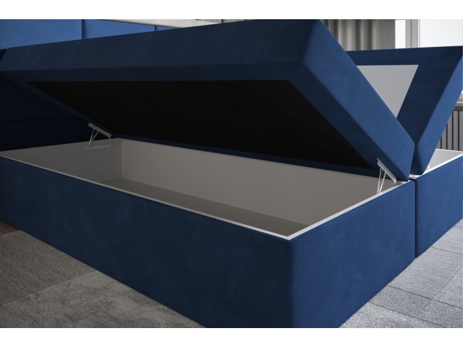 Łóżko kontynentalne Asti 140 Riviera 81 granatowy