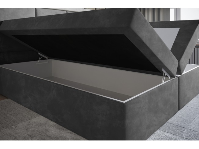 Łóżko kontynentalne Asti 140 Riviera 91 szary