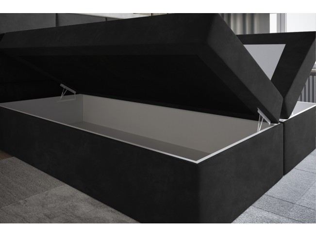 Łóżko kontynentalne Asti 140 Riviera 95 ciemny szary