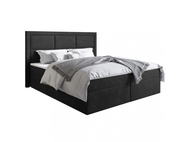 Łóżko kontynentalne Asti 180 Riviera 95 ciemny szary - widok z przodu