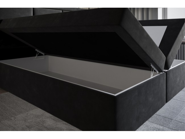 Łóżko kontynentalne Asti 180 Riviera 100 czarny