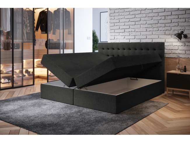 Łóżko kontynentalne Nori 160 Sawana 14 czarny