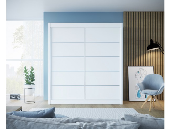 Szafa przesuwna Bueno biały mat 180 cm