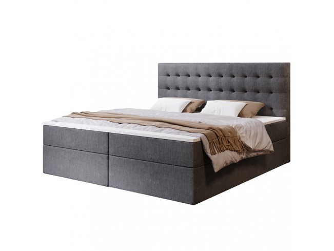 Łóżko kontynentalne Nori 160 Sawana 21 jasny szary - widok z przodu