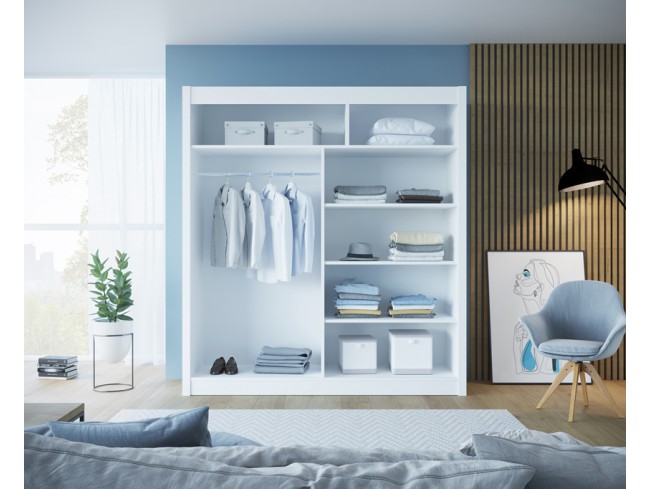 Szafa przesuwna Bueno biały mat 180 cm