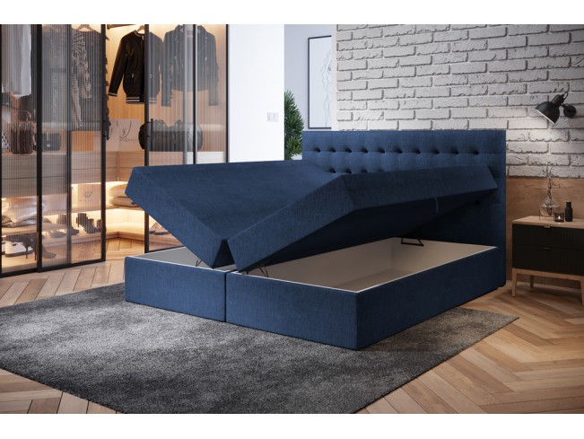 Łóżko kontynentalne Nori 180 Sawana 80 niebieski jeans