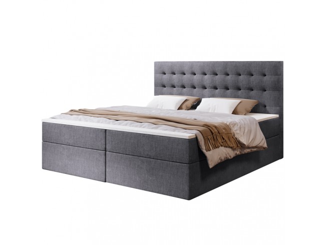 Łóżko kontynentalne Nori 140 Inari 91 jasny szary - widok z przodu