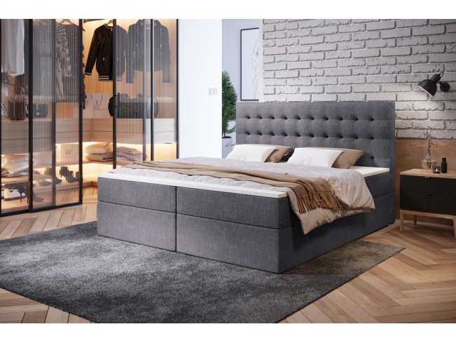 Łóżko kontynentalne Nori 160 Inari 91 jasny szary