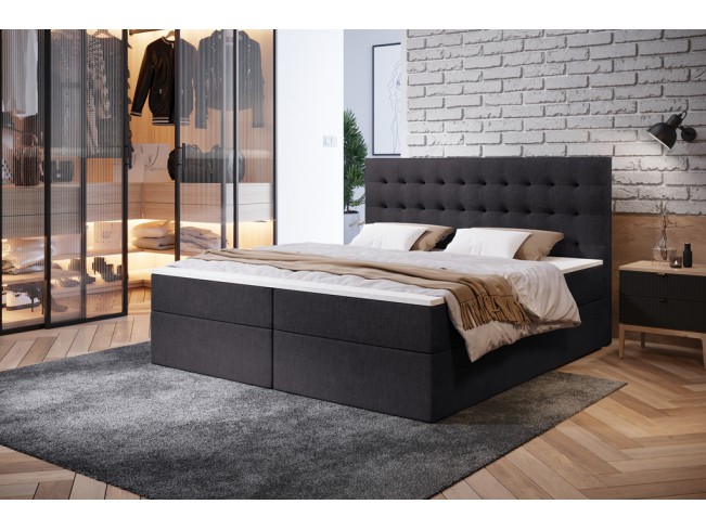 Łóżko kontynentalne Nori 140 Inari 96 ciemny szary