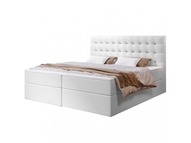 Łóżko kontynentalne Nori 140 Madryt 920 biały - widok z przodu