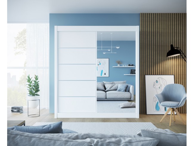 Szafa przesuwna Bueno 1 biały mat 180 cm