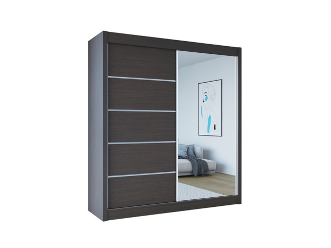 Szafa Bueno 1 180 choco - front z lustrem