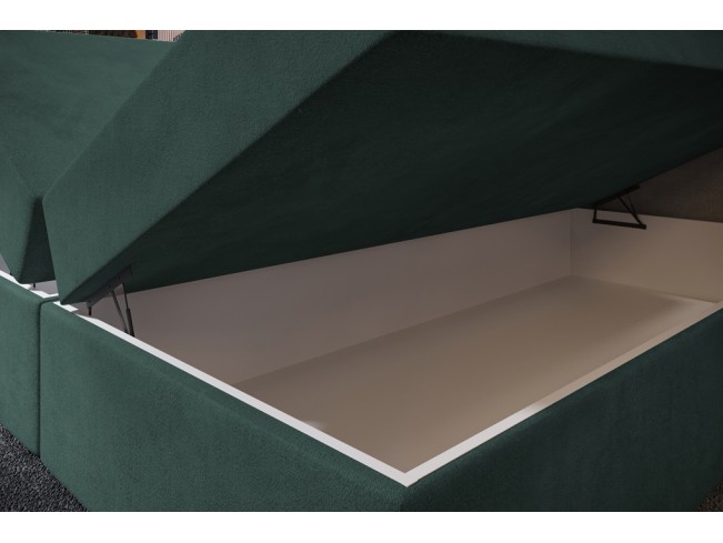 Łóżko kontynentalne Nori 160 Monolith 37 zielony