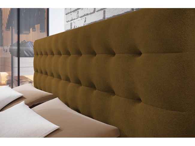 Łóżko kontynentalne Nori 140 Monolith 48 miodowy