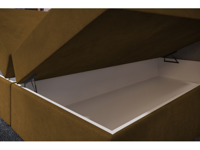 Łóżko kontynentalne Nori 180 Monolith 48 miodowy