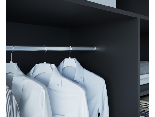 Szafa przesuwna Bueno 1 czarny mat 180 cm