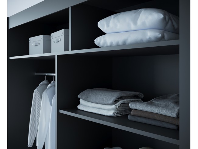 Szafa przesuwna Bueno 1 czarny mat 180 cm