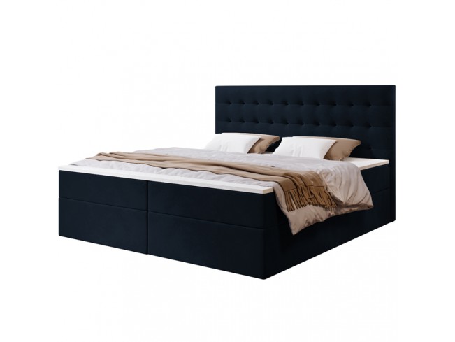 Łóżko kontynentalne Nori 140 Monolith 79 ciemny granat - widok z przodu