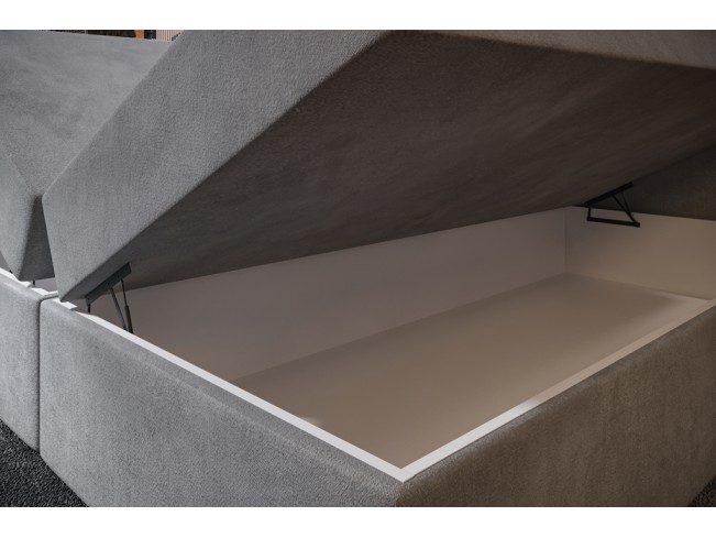 Łóżko kontynentalne Nori 180 Monolith 84 jasny szary