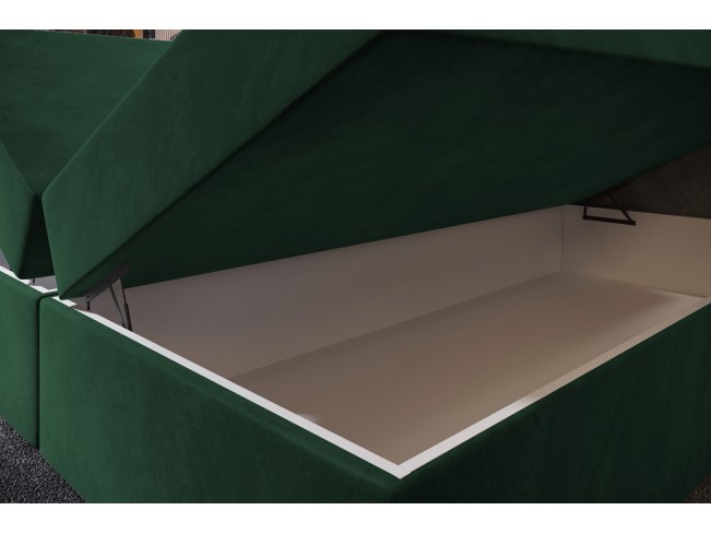 Łóżko kontynentalne Nori 140 Kronos 19 butelkowa zieleń